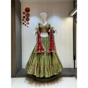Traditional Chaniya Choli Super Quality Pure Jaam Cotton Fabric Heavy Pallu Computer Work Dupatta Moisture Wicking Laxmi - Product Image 1