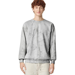 Sudadera Holgada de Manga Larga con Cuello Redondo para Hombre, Algodón y Poliéster, Temporada de Invierno, Ropa Lisa Teñida - Product Image 5