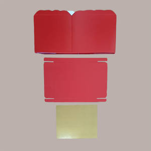 2 Pcs Red Leather <b>Decorative</b> Storage <b>Boxes</b> <b>with</b> <b>Lid</b> 400x340H340 mm Trunk Box Style - Product Image 6