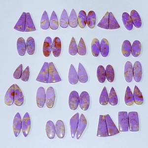 พลอยฟอสโฟซิเดอไรต์คู่อัญมณีหลวมอัญมณีทรงหลังเบี้ยสำหรับทำต่างหูหลวม - Product Image 4