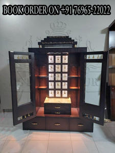 OM Design <b>Pooja</b> <b>Mandir</b> With Storage Buy Beautiful Teak Wood OM <b>Mandir</b> Latest Handcrafted <b>Pooja</b> <b>Mandir</b> Decor Indian <b>Pooja</b> <b>Mandir</b> - Product Image 4