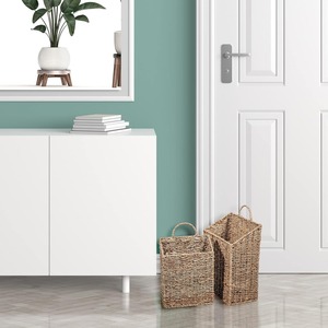 Panier de rangement pour courrier, journaux et magazines en jonc de mer, organisateur de bureau et mural - Product Image 6