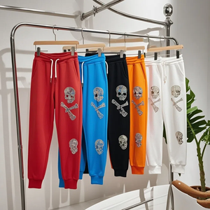 กางเกงวอร์มประดับเพชรเทียม ขายส่ง คุณภาพสูง พรีเมียม รับผลิตแบบ OEM บริการสกรีนโลโก้ ขายดี - Product Image 2