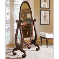 Miroir sur pied moderne fait main avec cadre métallique de luxe, design écologique, marque HOME IMPRESSION, taille et logo personnalisables, décoration intérieure