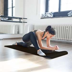 BalanceFrom 7-Piece Yoga Set Fitness Black Mat with Stretch <b>Strap</b> and <b>Knee</b> Pad Accessory and <b>Support</b> Tools - Product Image 4
