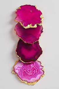 ที่รองแก้วอาเกตเคลือบด้วยทองอุปกรณ์เครื่องครัวอุปกรณ์บนโต๊ะอาหาร - Product Image 5