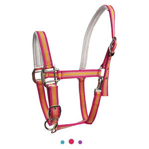 Cabestro de caballo ajustable con relleno suave Hardware de aleación de zinc Control de correas de PP para entrenamiento y competiciones - Product Image 1