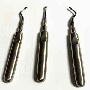 Élévateurs dentaires en acier inoxydable Ensemble d'outils d'extraction de racines incurvées Certifié CE Marque distributeur OEM Disponible Réutilisable - Product Image 3