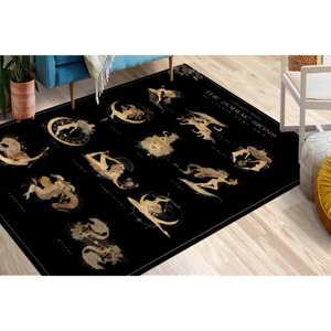 Alfombra Zodiac: Diseño Astrológico Impreso en 3D, Alfombra Moderna con Pelo Suave - Product Image 2