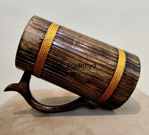 Wide Classic Wooden Mug Ideal for Gift <b>Boxes</b> and <b>Hampers</b> by Tradebyd - Product Image 3