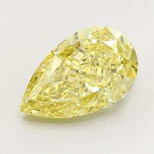 Diamante Cultivado en Laboratorio, Corte Pera, 3.01ct, SI1, Color Amarillo Claro Fantasía - Product Image 1