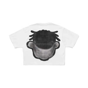 Ropa de calle de verano para hombre de 100% algodón personalizada, camiseta cuadrada de gran tamaño con cuello redondo, técnicas de lavado Digital con pantalla de verano con logotipos - Product Image 3