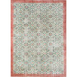 Tapis en laine noué à la main de grande taille, motif abstrait rouge et orange, pour salon, couloir, forme rectangulaire - Pae-3943 - Product Image 1