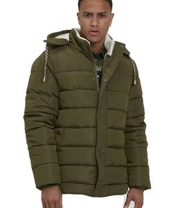 Haute qualité personnalisé homme respirant imperméable toile matelassé doudoune vêtements d'extérieur d'hiver à capuche rembourré - Product Image 1