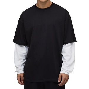 Wholesale Custom Logo <b>Waffle</b> t <b>Shirts</b> Men Distressed <b>Waffle</b> Knit Double Layer Long Sleeve T-<b>Shirt</b> for Men - Product Image 1