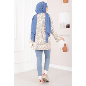 เสื้อสเวตเตอร์ถักลายมิงค์สีมิงค์ลายม้าลายแบบลำลอง - Product Image 5