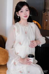 Vestido de maternidad de verano de alta calidad, tela suave anticontracción absorbente de sudor, cómodo de usar en el año 2017 - Product Image 6