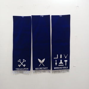 Masonic Regalia Free Masons Masonic Blue Lodge Cubiertas de pedestal Juego de 3 - Product Image 1