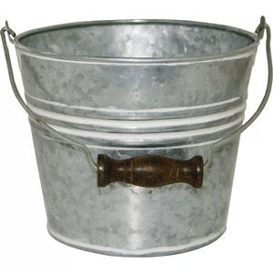 Maceta de metal galvanizado con encanto de Casa de Campo Vintage para decoración de jardín de patio al aire libre con estilo floral rústico - Product Image 4