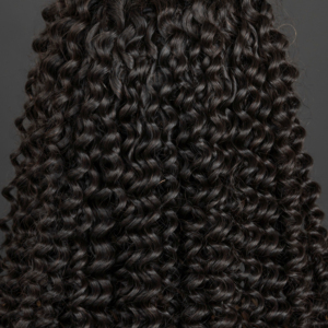 วิกผมหยิกยาวสีดำหยักศกสำหรับผู้หญิงสีดำด้านหน้า100% ผมจริงจากเวียดนาม - Product Image 1