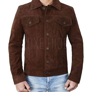 Veste en cuir véritable pour hommes en vente en gros Automne Hiver Veste en cuir en daim pour hommes Meilleure qualité Veste en cuir en daim pour hommes - Product Image 3