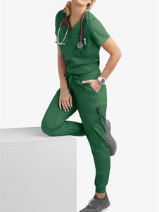 Uniforme de hospital antiarrugas personalizado de fábrica, uniformes de enfermería elásticos, uniforme de enfermera elegante médico - Product Image 4