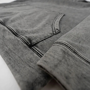 Sweat à capuche oversize délavé premium pour hommes et femmes, 100 % coton, style Y2K, hiver, couleur unie, streetwear vintage, épais et délavé - Product Image 4