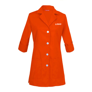 Bata de Laboratorio Personalizada con Logotipo Bordado para Mujer, Manga 3/4, Uniforme de Personal de Hospital, Tejido Transpirable y Cómodo - Product Image 2