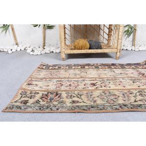 พรมวินเทจ, พรมขนาดเล็ก 1.7x2.7 ฟุต, พรมเปอร์เซียสีเบจ - Product Image 4