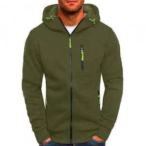 Sudadera con capucha y pantalón de correr con logotipo personalizado para hombre, ropa de calle informal con diseño de cremallera para entrenamiento - Product Image 6