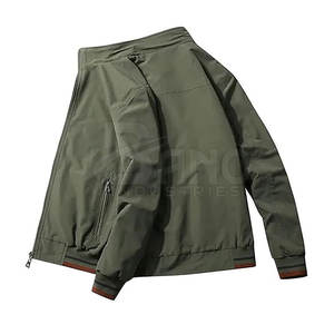 เสื้อแจ็คเก็ตบอมเบอร์ผู้ชายสำหรับฤดูหนาว สีตามสั่ง โลโก้ด้านหน้า กันลม ระบายอากาศ แห้งเร็ว ผ้าฟลีซ สไตล์ลำลอง - Product Image 2