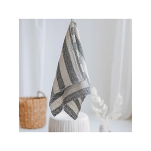 Eco Friendly Golf Grey Weave Pure Cotton Embroidered Kitchen Towels 40x60cm 190 GSM GOTS Certified Lint Free Durable Textiles - Product Image 3