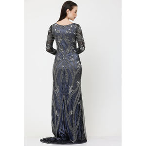 Robe de soirée longue pour femme au design élégant avec col en cœur et coupe ajustée |   Vêtements de soirée formels haut de gamme pour banquets - Product Image 4