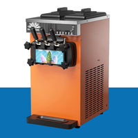 Machine à glaces commerciale en acier inoxydable de qualité industrielle, plusieurs couleurs, 3 saveurs