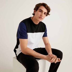 Camisetas informales atléticas con logotipo personalizado para hombre Impresión de etiquetas de cuello de rendimiento de punto básico de manga larga/corta - Product Image 5