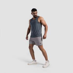 Débardeur de sport en coton XL pour homme, respirant et compressif, avec capuche, coupe ajustée, pour l'entraînement, avec logo, gris - Product Image 4