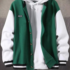 Chaqueta Varsity Formal Moderna de Alta Calidad con Cuello Alto y Logotipo Frontal, Transpirable e Impermeable - Product Image 4