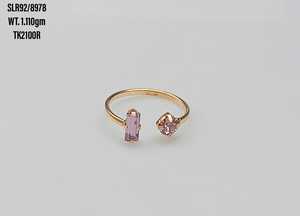 Gems Retro Jewelry 925 Sterling Silver Gold Plated White crystal <b>Ring</b> For Women colorful crystal <b>finger</b> <b>rings</b> - Product Image 3