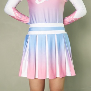 ชุดยูนิฟอร์มเชียร์ลีดเดอร์สีชมพูเซ็กซี่สำหรับผู้หญิงและเด็กผู้หญิง แบบแห้งเร็ว ผลิตจากโพลีเอสเตอร์ 100% รับสั่งทำแบรนด์ - Product Image 3