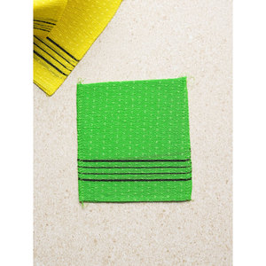 ผ้าขนหนูอาบน้ำขัดผิวสีเขียวพร้อมแถบสีดำ วัสดุโพลีเอสเตอร์ - Product Image 1