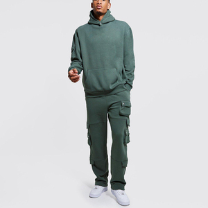 Survêtement sport personnalisé/Survêtements pantalon avec poche cargo pour hommes/Survêtement unisexe pas cher - Product Image 1