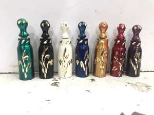 Shiny Silver Metal Eye Liner Box Surma Dani Pots Women's Makeup Natural Eye <b>Powder</b> Storage Shiny Silver Model Arabic Brass Pot - Product Image 5