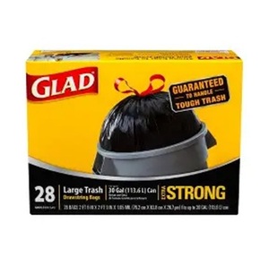ถุงขยะดำแบบมีเชือกผูก Glad Forceflex + ขนาดใหญ่ - 30 แกลลอน - 68 ใบ - Product Image 4