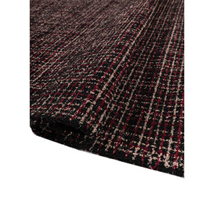 Tapis rectangulaire en acrylique noué à la main gris et noir grande surface Atelier Akar-1006 pour entrée, chambre, salon, couloir - Product Image 2