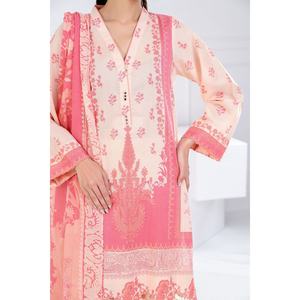 Conjunto de traje de 3 piezas de tela estampada rosa sin costuras para mujer - Product Image 6