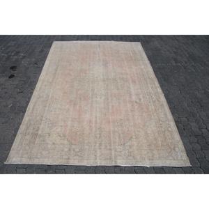 Tapis vintage 7x10,3 pieds, tapis persan turc gris en laine - Product Image 1