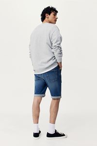 Pantalons pour hommes décontractés de haute qualité, coupe ajustée, 5 poches, bleu denim, confortables, légèrement extensibles, mi-tissés, prix de gros, shorts - Product Image 5