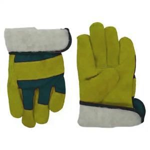 Guantes DE SEGURIDAD Premium Heavy Duty Rigger Cómodos guantes de cuero resistentes al frío Palma dividida de vaca con forro de piel gruesa - Product Image 4