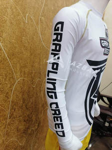 Azbaa Industries Camisa de compresión para hombre Venta caliente Fábrica al por mayor Sublimación personalizada Protectores de erupción para BJJ Grappling Stretch - Product Image 3