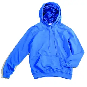 Vente de gros Sweat-shirts à capuche personnalisés avec capuche doublés de satin de soie Coton épais de couleur unie basique pour hommes